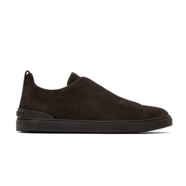 Zegna deerskin Triple Stitch™ low top ‘off white’